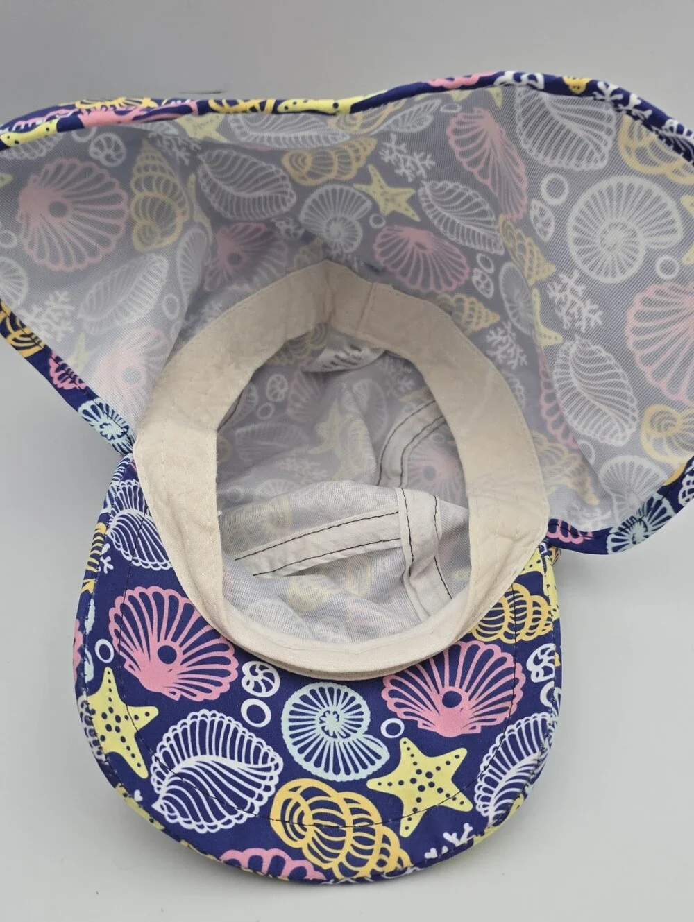 Kids Sun Hat With Neck Protection Ocean/Sea Themed Hat OSFM
